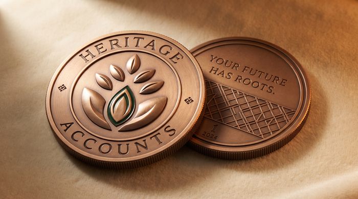 Heritage Accounts Founder's collectible coin
